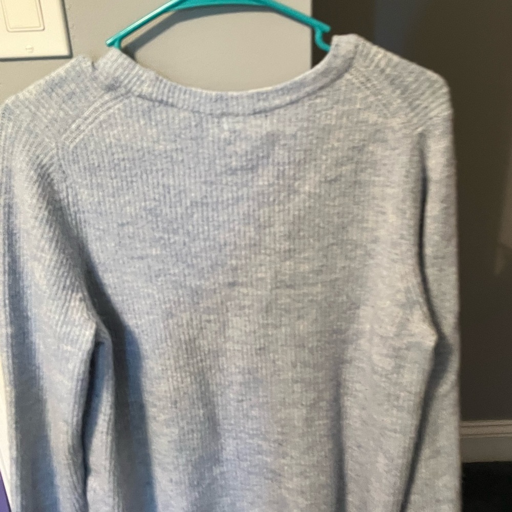 blue sweater